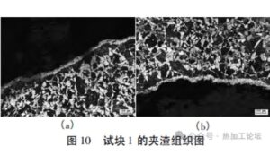 microstructure image of the metallic inclusion 