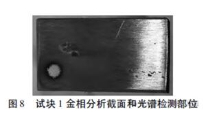 The surface area analyzed by spectroscopy 